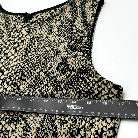 ST. JOHN COLLECTION Size 8 Sleeveless Sheath Snake Print Midi Dress Knit Stretch - Picture 6 of 7